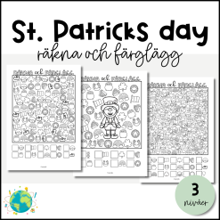Räkna och färglägg - Saint Patricks day