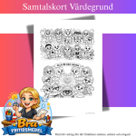 Samtalskort Värdegrund Rocka sockorna– 10 frågor som skapar lugna och meningsfulla samtal på fritids två A5 bilder på ett A4 - bild 3