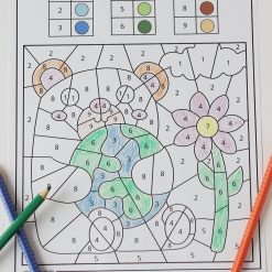 Jordens dag pyssel - Färglägg efter kod siffror 1–9