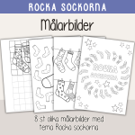 Rocka sockorna – Extra stora paketet – Läsförståelse, tipspromenad och målarbilder. - bild 5