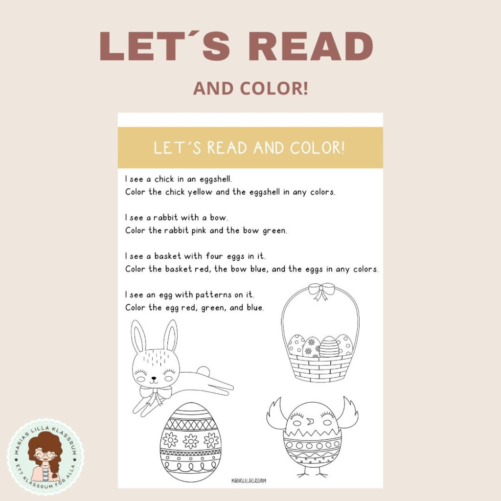 Let´s read and color! Easter