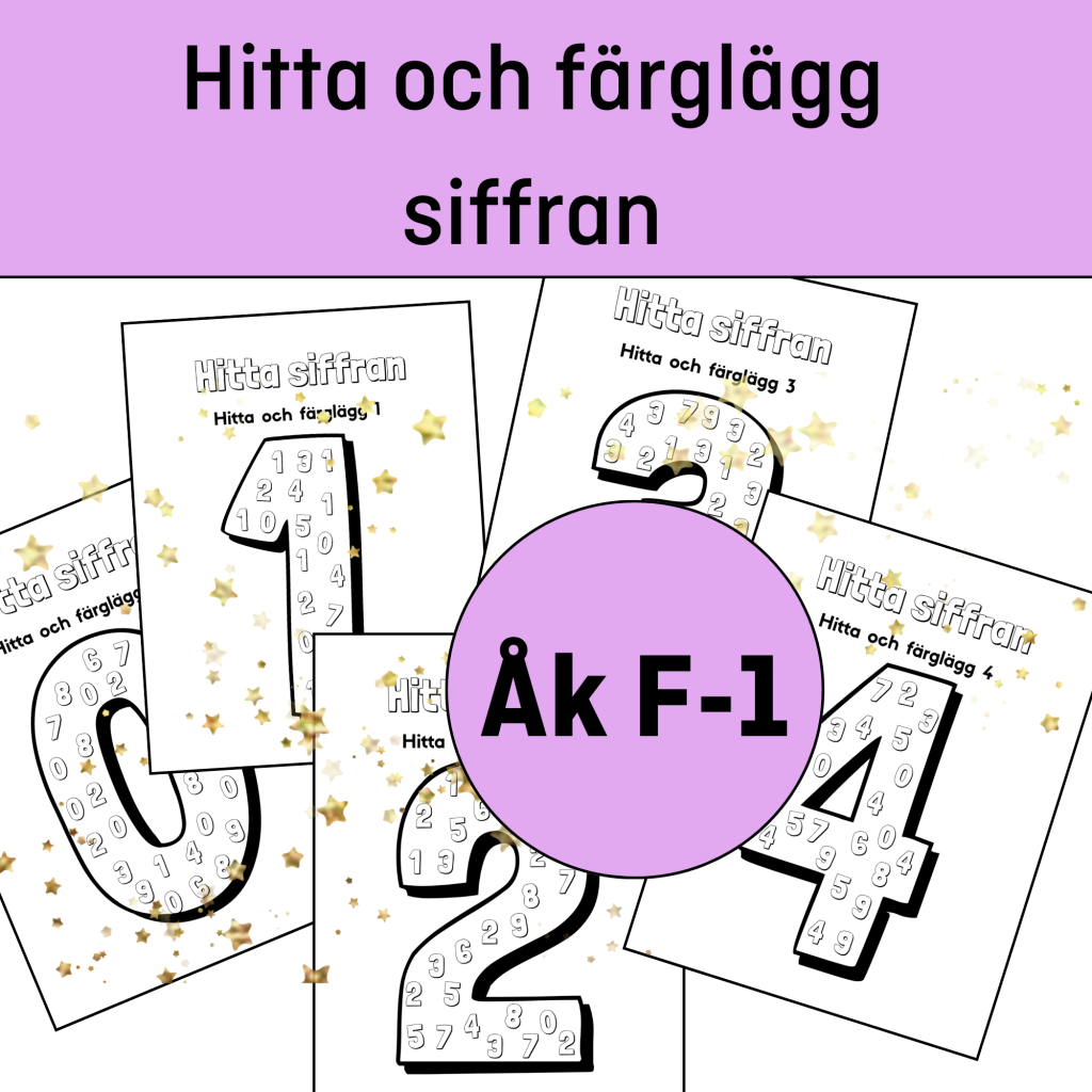 Hitta och färglägg siffra
