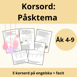Korsord: Påsk (engelska)