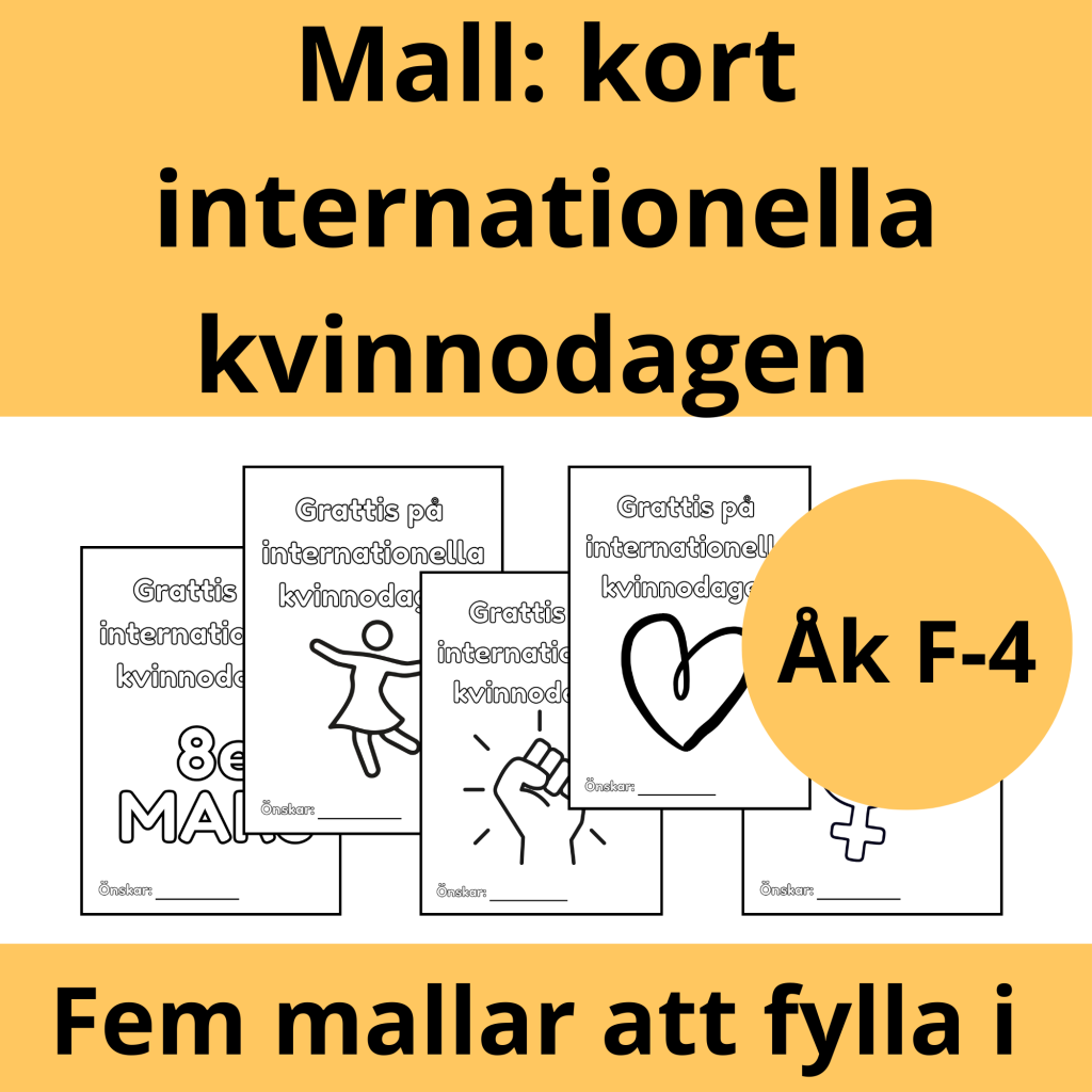 Kort: Internationella kvinnodagen (stående)