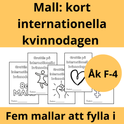 Kort: Internationella kvinnodagen (stående)