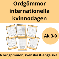 Ordgömmor: Internationella kvinnodagen (svenska & engelska)