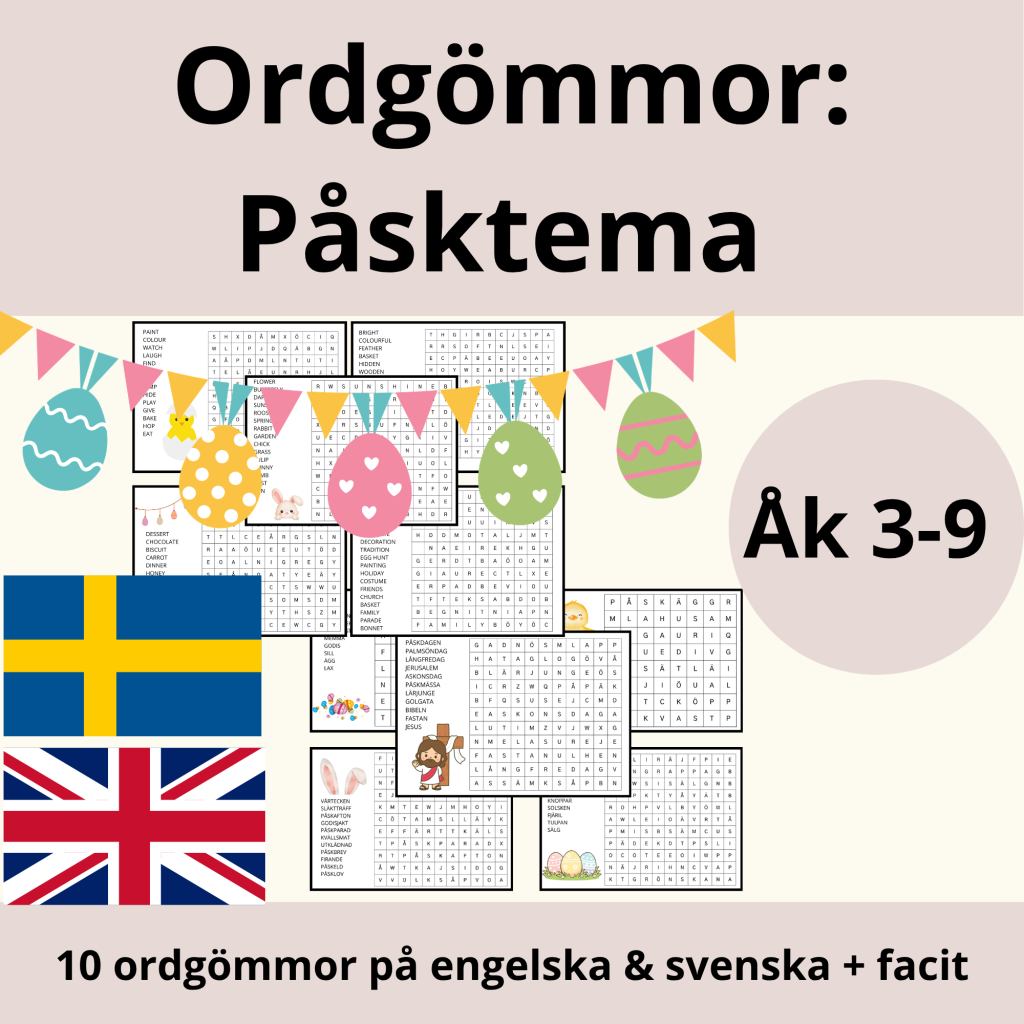 Ordgömmor: Påsk (engelska och svenska)