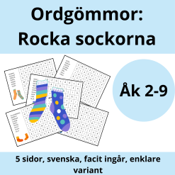 Ordgömmor: Rocka sockorna (enklare variant)