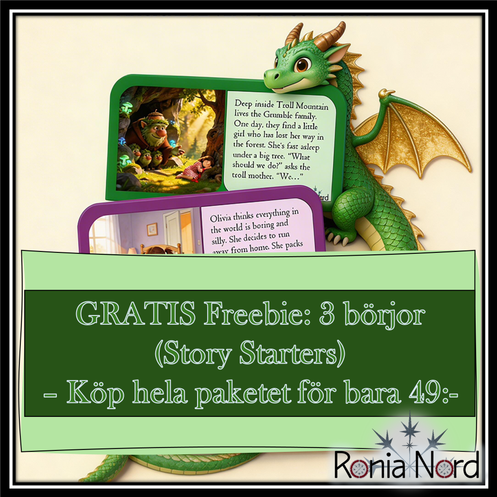 Gratis: 3 öppna börjor (Story Starters) på engelska – perfekta för kreativ skrivträning