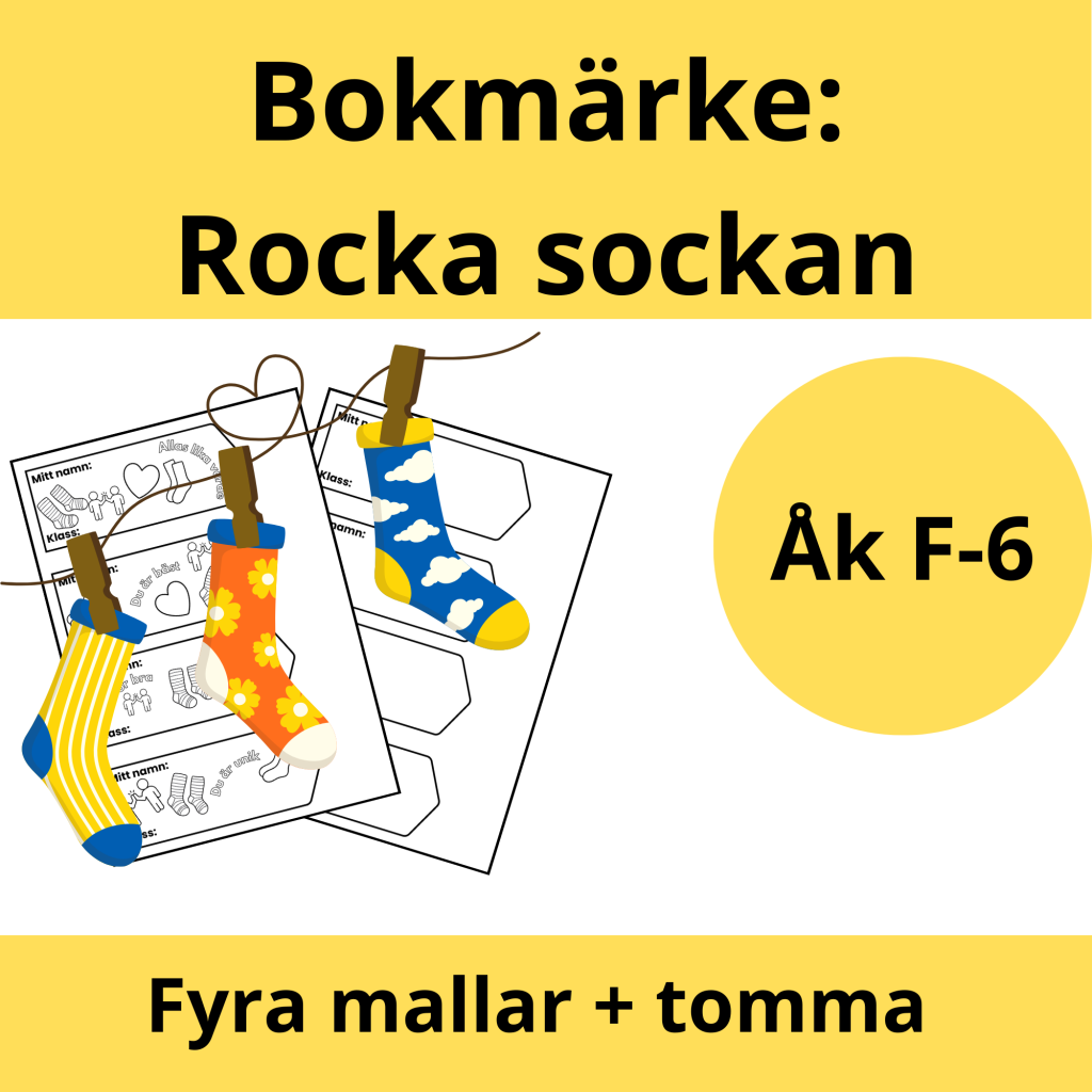 Mall: Bokmärke rocka sockan