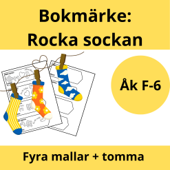 Mall: Bokmärke rocka sockan