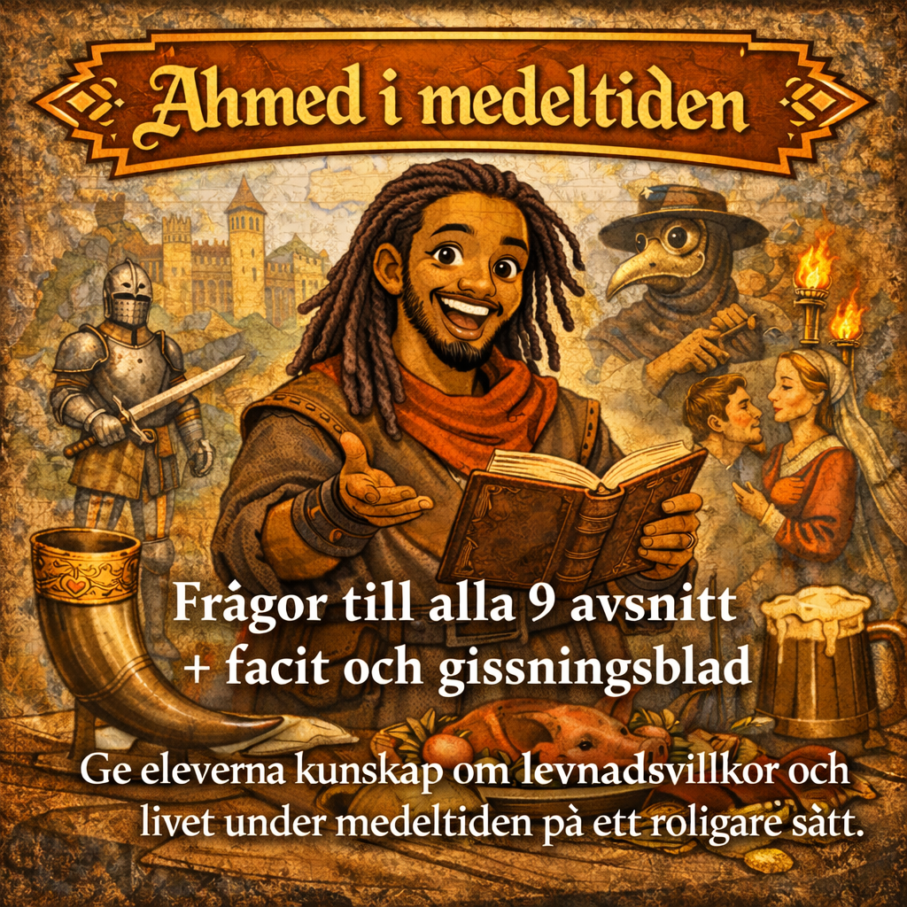 Ahmed i medeltiden – frågor till alla avsnitt av serien