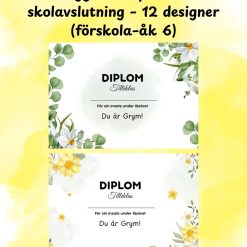 Färgglada diplom till skolavslutning – 12 designer att skriva ut (förskola–åk 6)