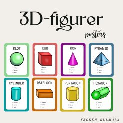 Poster: 3D-figurer färgglada