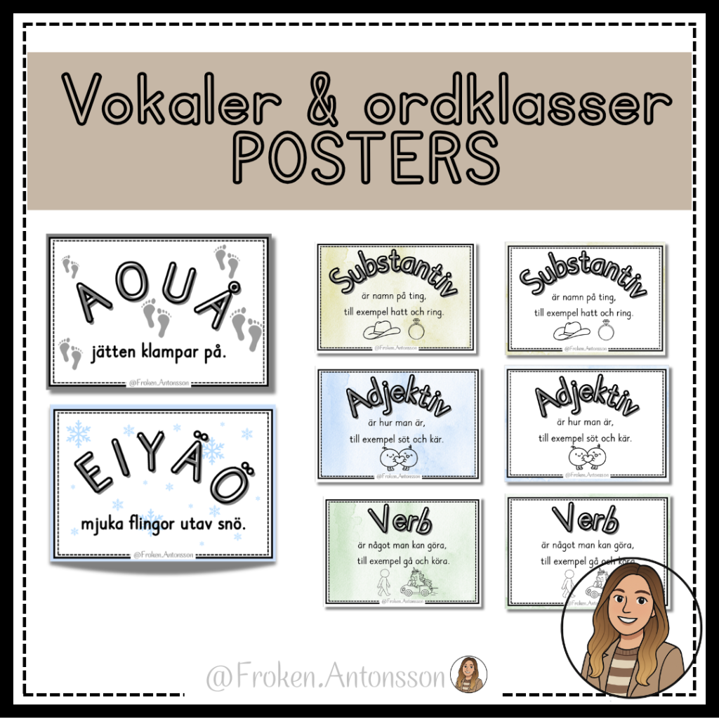 Vokaler & ordklasser – POSTERS