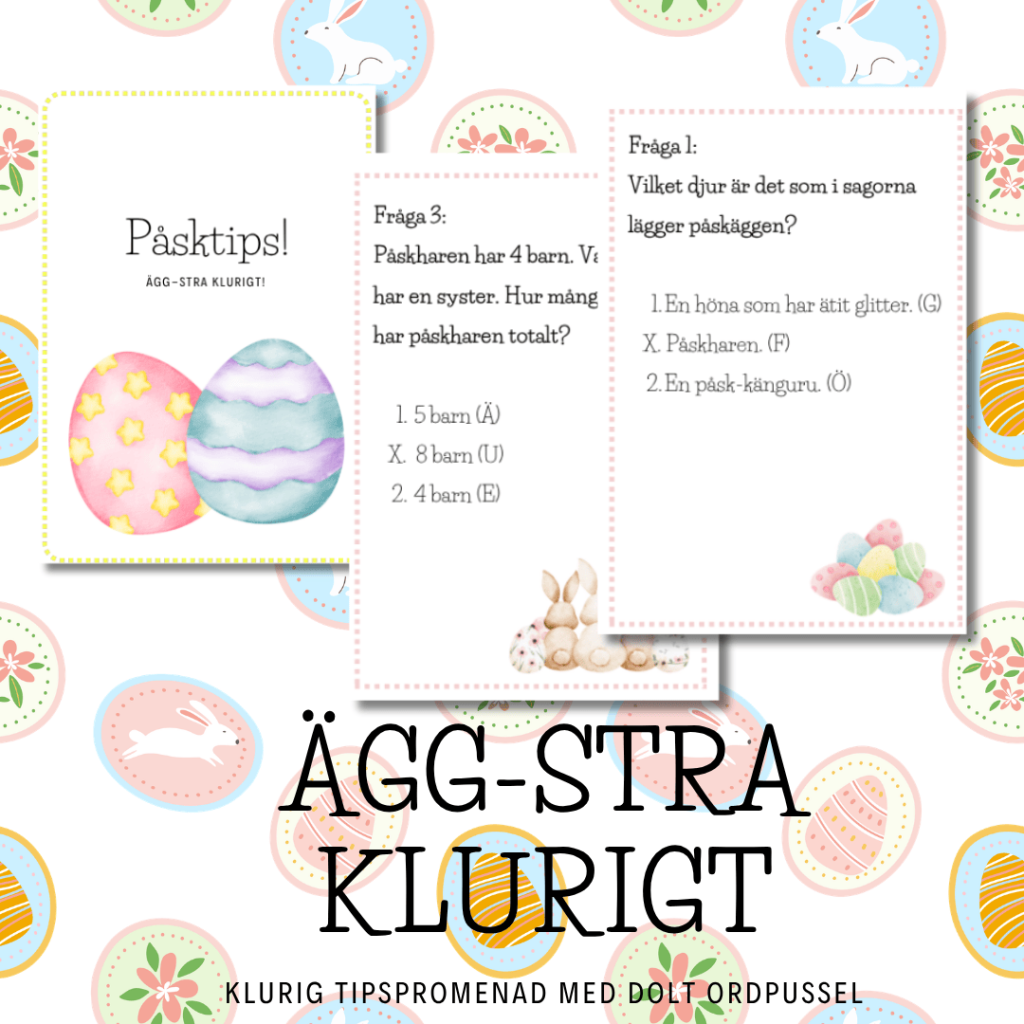 ÄGG-STRA KLURIGT: Klurig tipspromenad med dolt ordpussel