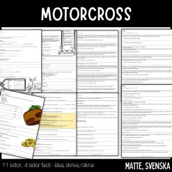 Svenska / matte - motorcross - 11 sidor