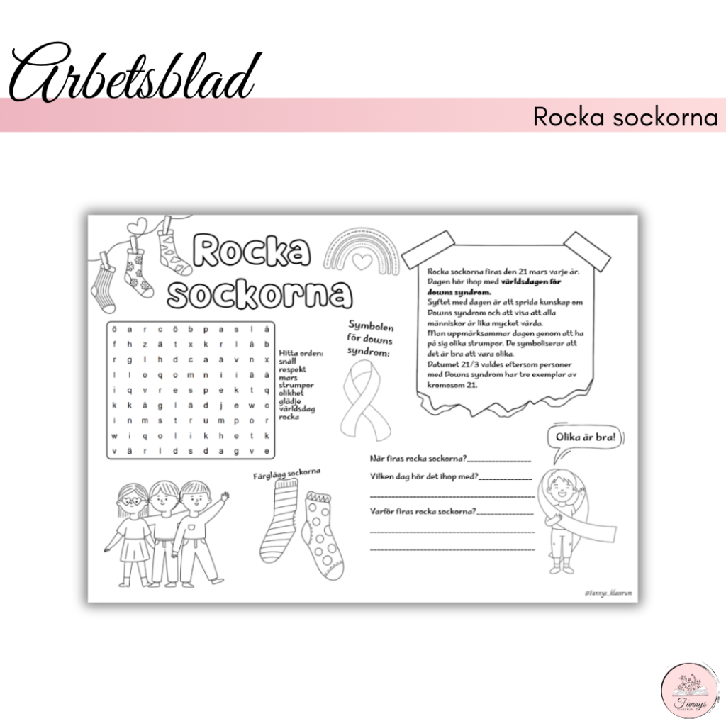Arbetsblad rocka sockorna