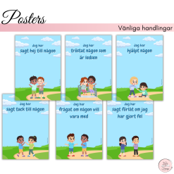 Posters med vänliga handlingar