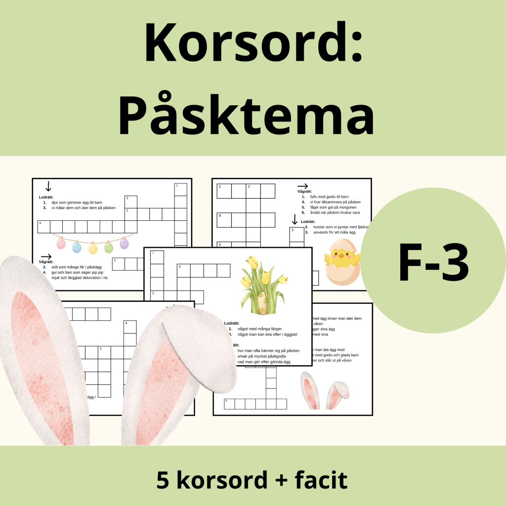 Korsord: Påsk enklare variant
