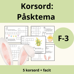 Korsord: Påsk enklare variant