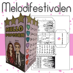 Popcornbägare- Med alla finalister i melodifestivalen!