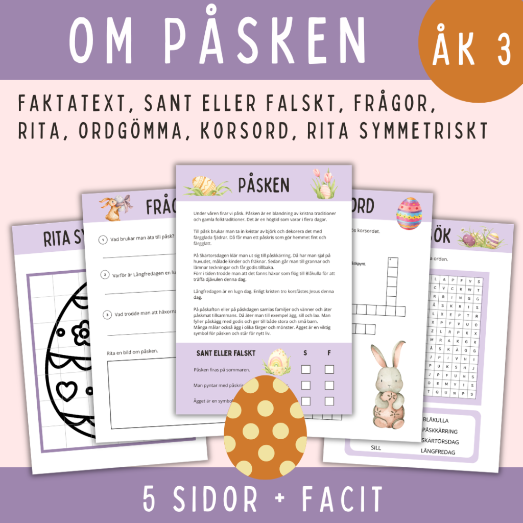 Om påsken för åk 3