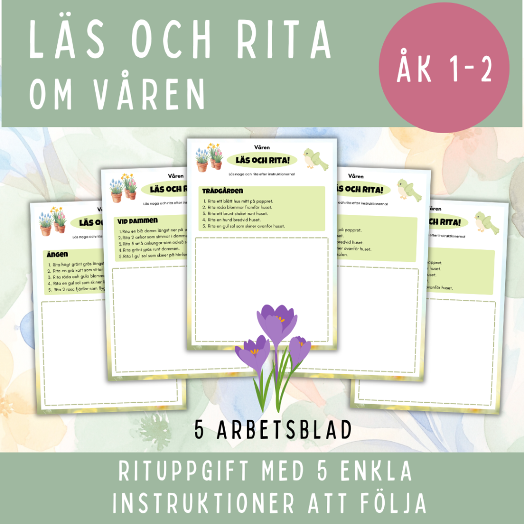 Läs och rita om våren, åk 1-2