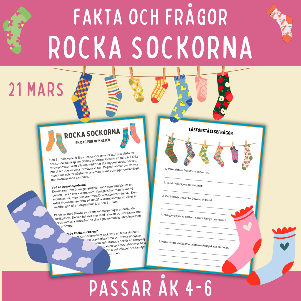 Fakta och frågor om rocka sockorna-dagen, åk 4-6
