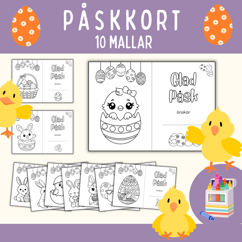 10 mallar till påskkort