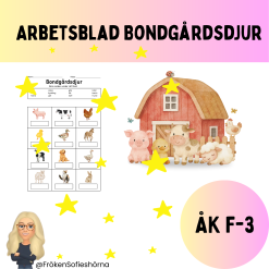 Arbetsblad bondgårdsdjur