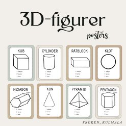 Poster: 3D-figurer neutrala färger