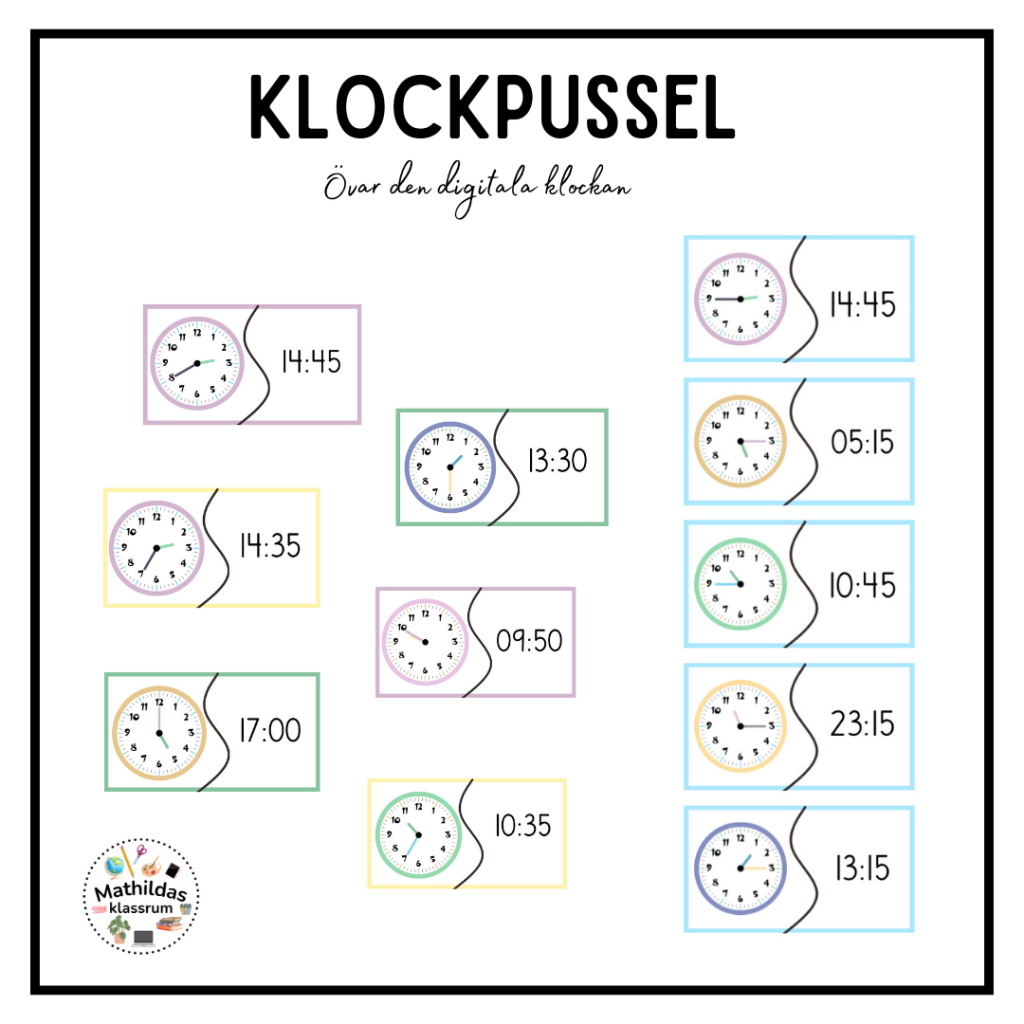 Digitala klockan – Pussel