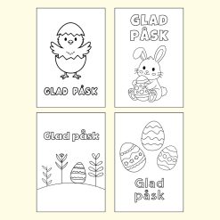 Påskkort färglägga