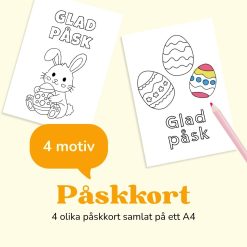 Påskkort färglägga