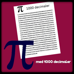 Pi med 1000 decimaler