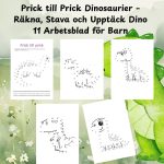 Prick till Prick Dinosaurier – Räkna, Stava och Upptäck Dino | 11 Arbetsblad för Barn - bild 2