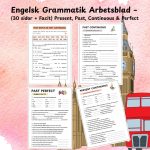 Engelsk Grammatik Arbetsblad | English Grammar Worksheets (30 sidor + Facit) - bild 3