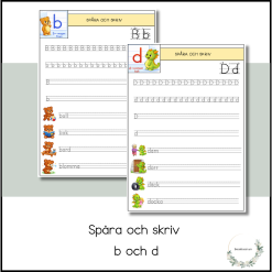 Spåra och skriv - b och d