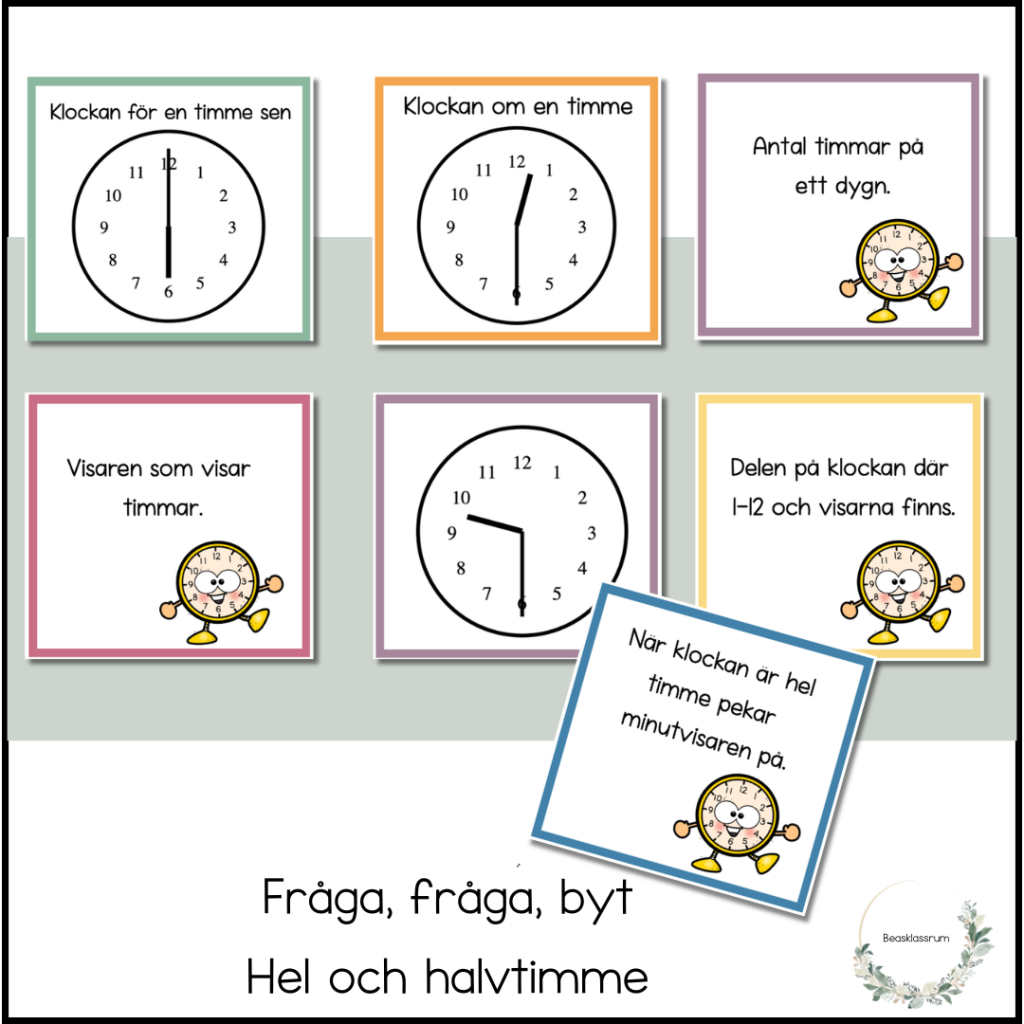 Fråga fråga byt – hel och halvtimmar