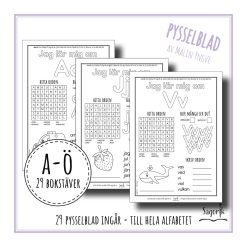 Pysselblad Alfabetet / Bokstäver