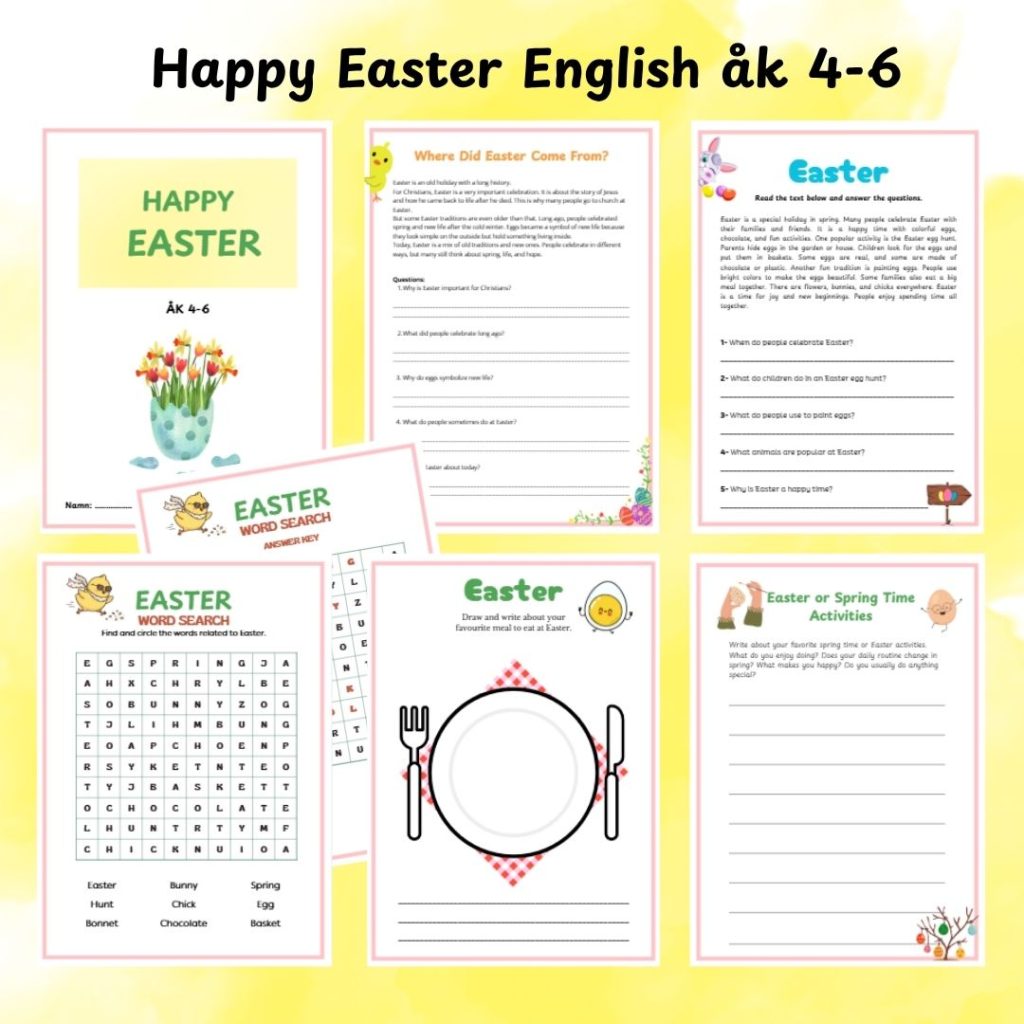 Happy Easter English åk 4-6 PÅSK
