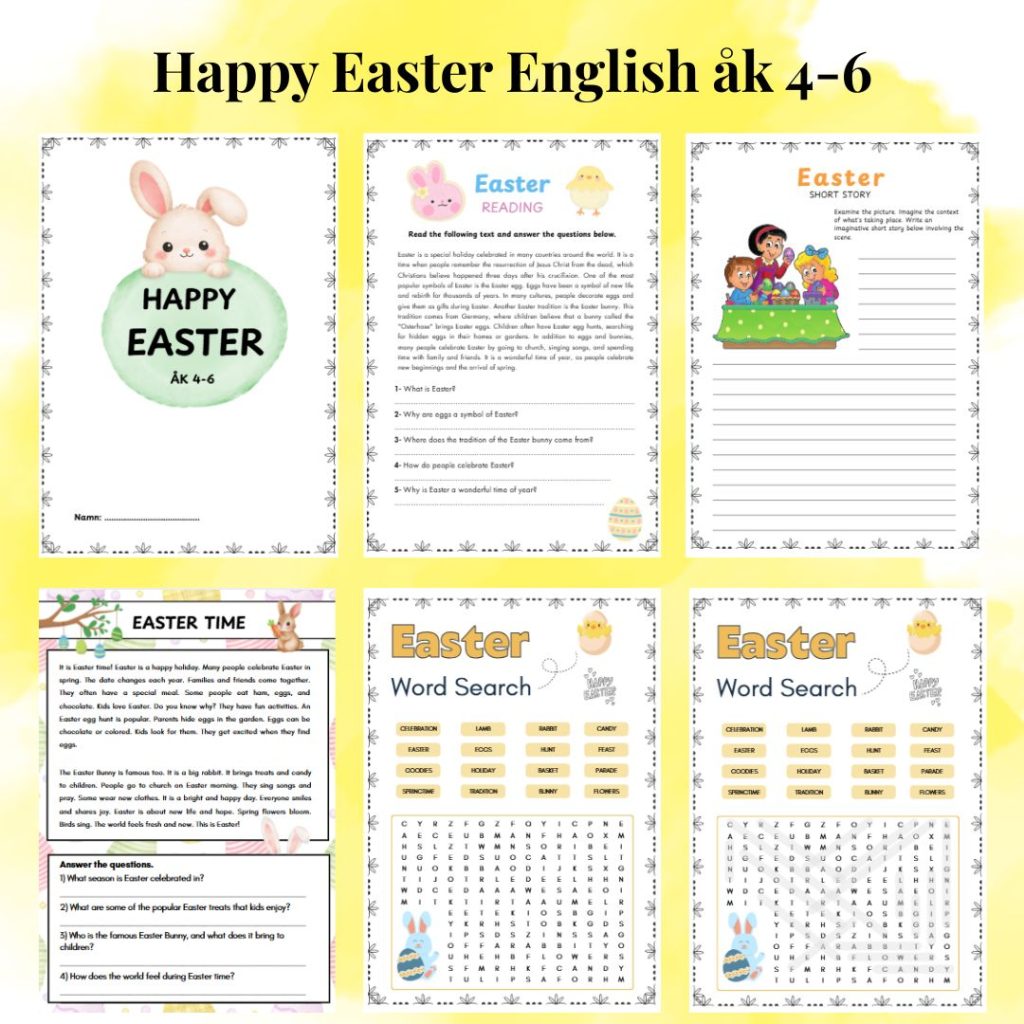 Happy Easter – Glad påsk – English – åk 4-6