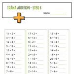 Addition 0–20 i 6 Steg – Ett strukturerat träningsprogram för åk 1–3 - bild 4