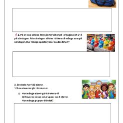 Problemlösning i matematik – åk 4 (med bilder och flera steg)