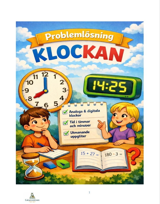 Problemlosningshafte _ Klockan_ 30uppgifter _ Åk4-5