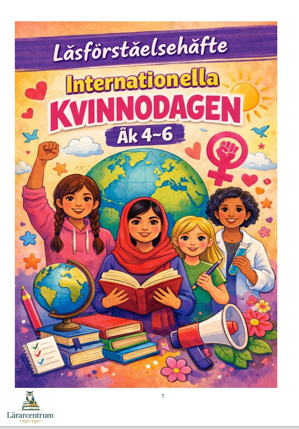 Läsförståelsehäfte – Internationella kvinnodagen (Åk 4–6)