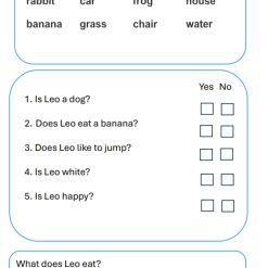 Leo the Rabbit – Reading comprehension in three levels