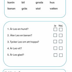 Läsförståelse (3 nivåer) – Kaninen Leo