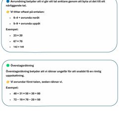 Avrundning & Överslagsräkning – Åk 4–6 (med bildstöd & problemlösning)